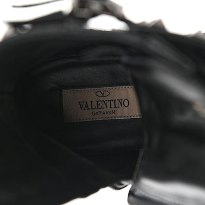 Valentino Garavani Calfskin Rockstud 20mm Combat Boots 36 Black 6 of 14