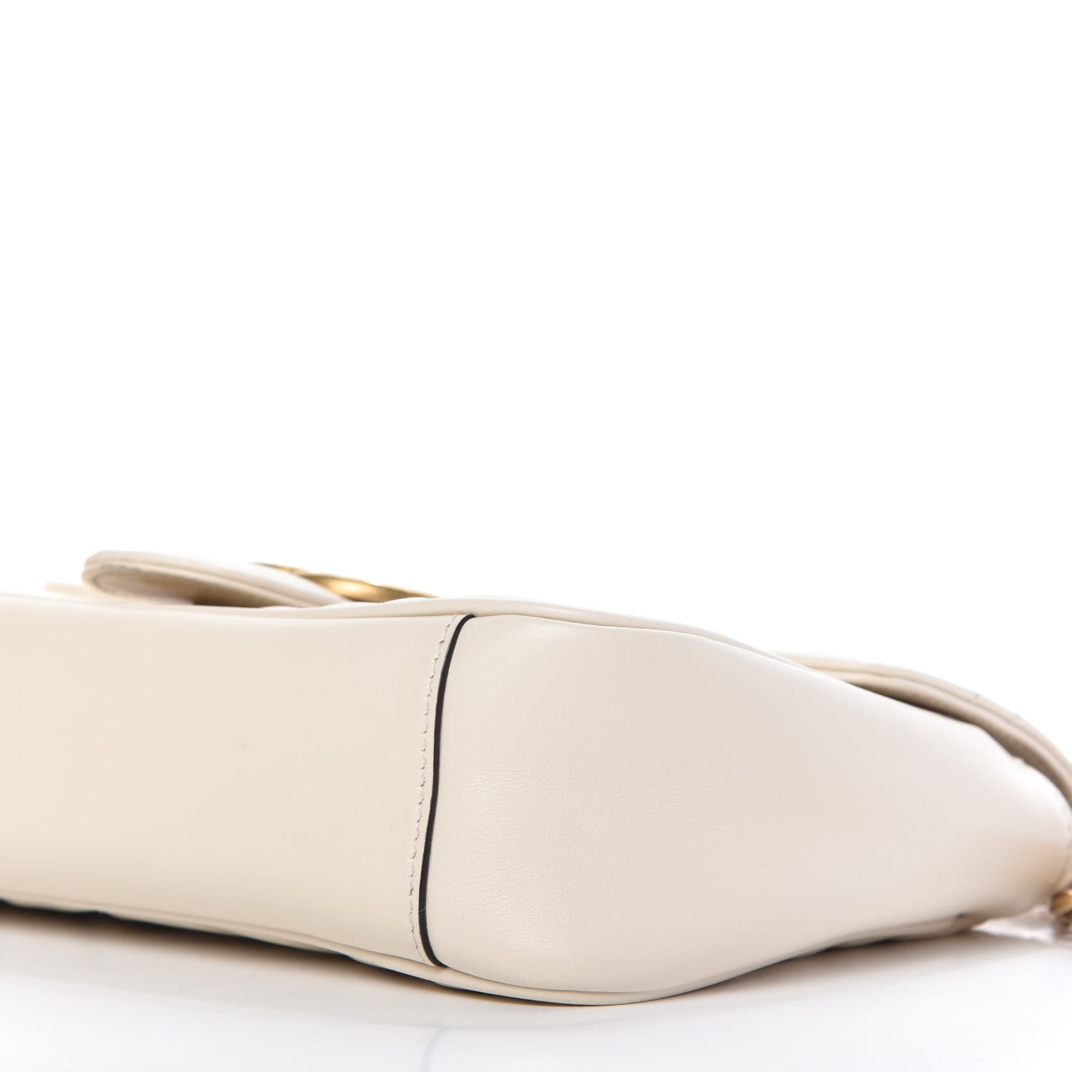 Gucci Calfskin Matelasse Small GG Marmont Shoulder Bag White 7 of 9