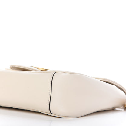 Gucci Calfskin Matelasse Small GG Marmont Shoulder Bag White 7 of 9