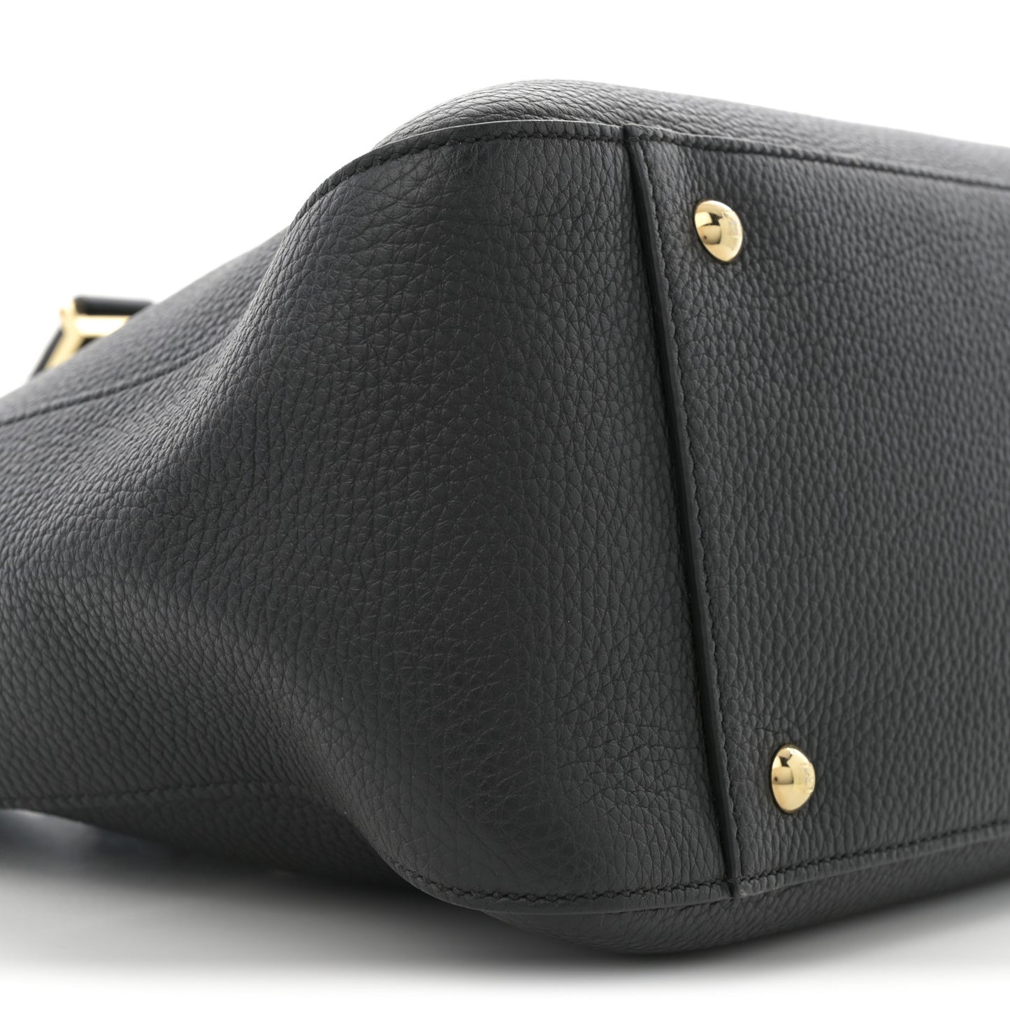 Cuoio Romano Selleria Medium FF Tote Black