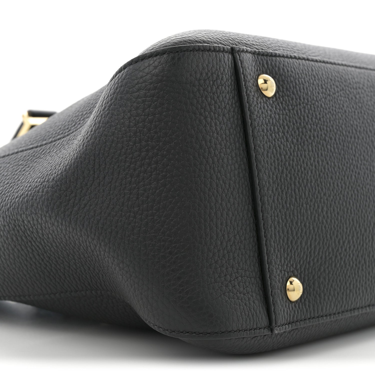 Fendi Cuoio Romano Selleria Medium FF Tote Black 9 of 10