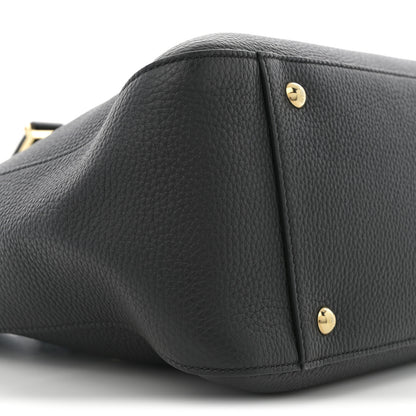 Fendi Cuoio Romano Selleria Medium FF Tote Black 9 of 10