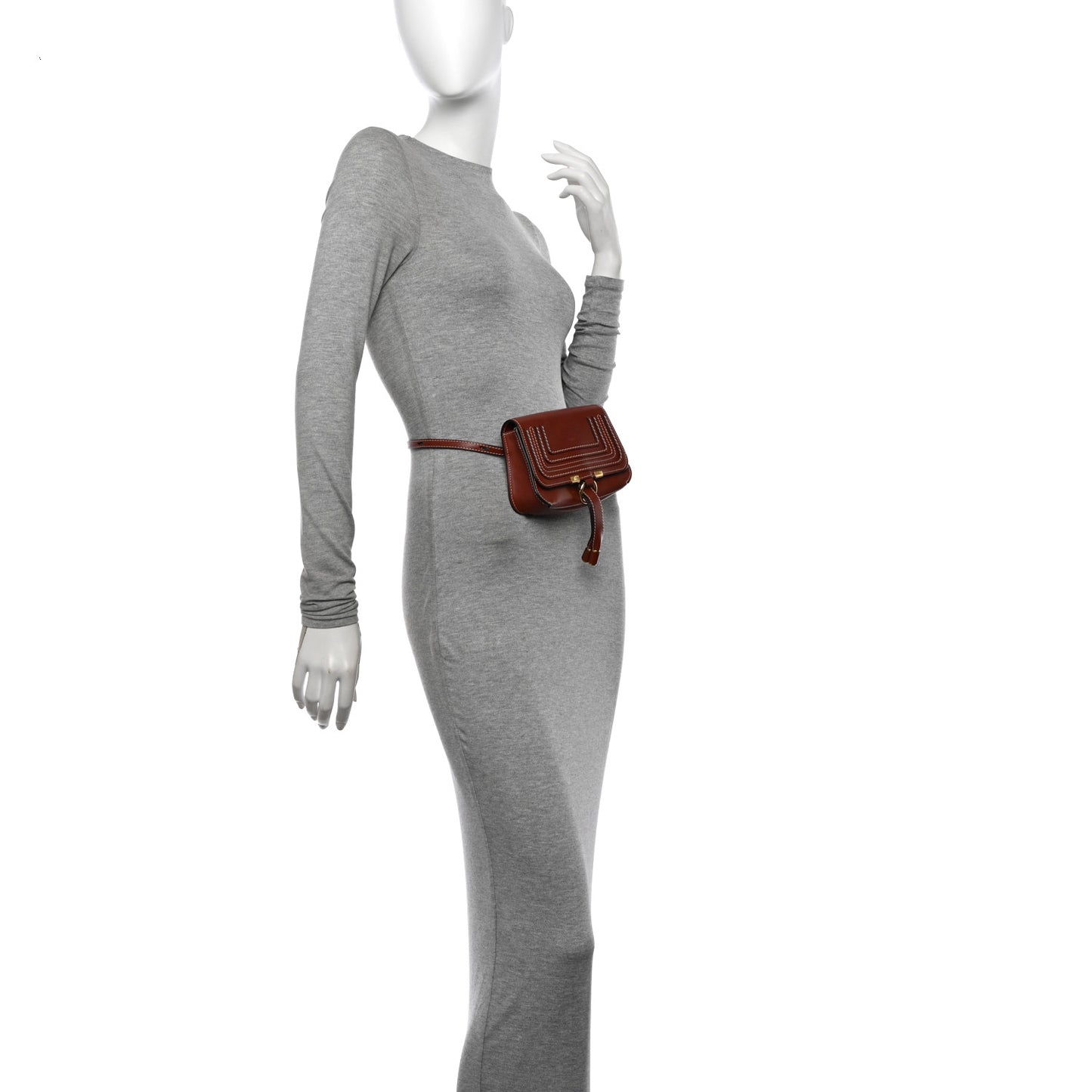 Calfskin Marcie Convertible Belt Bag Brown