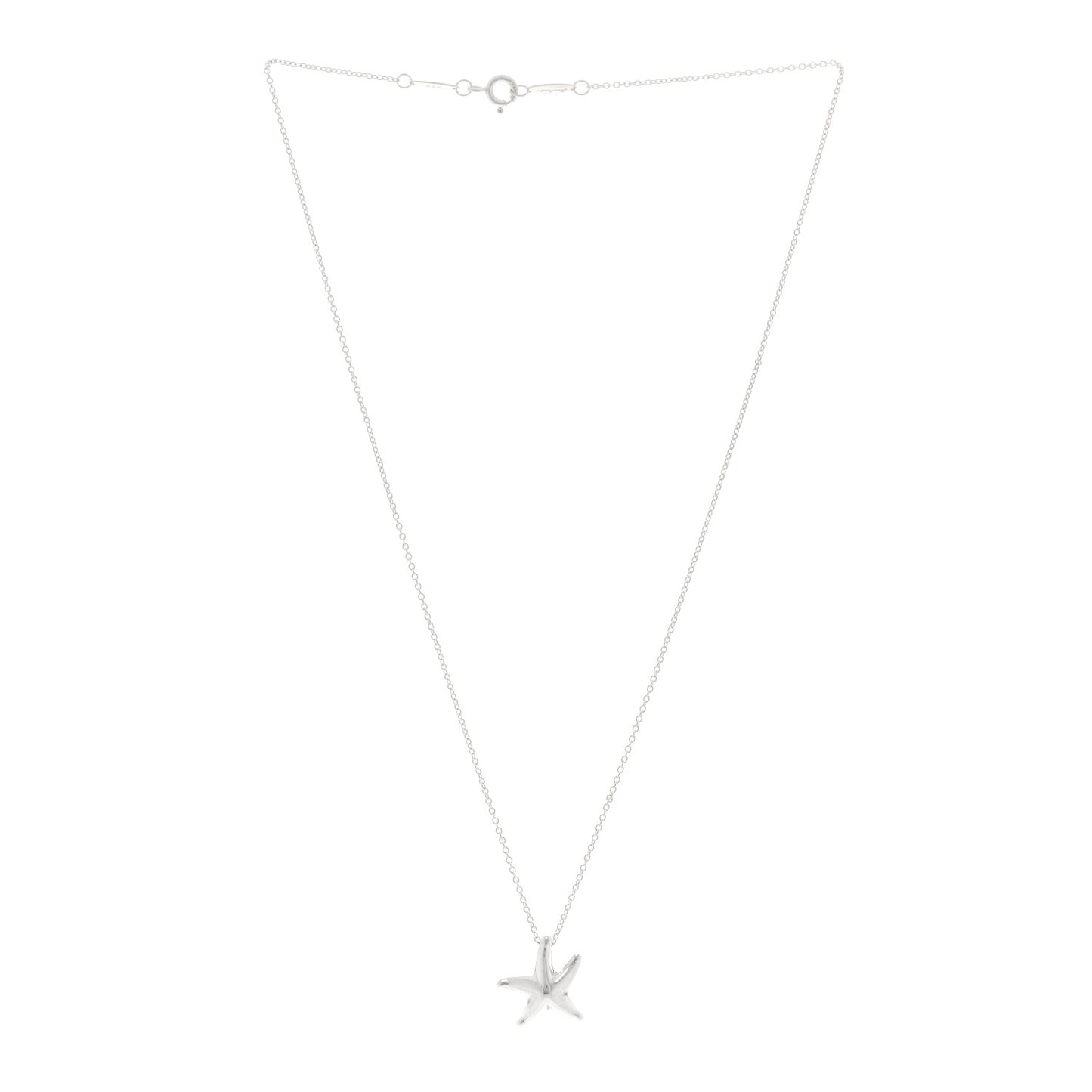 Sterling Silver 15mm Elsa Peretti Starfish Pendant Necklace
