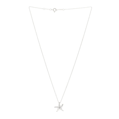 Tiffany Sterling Silver 15mm Elsa Peretti Starfish Pendant Necklace 3 of 4