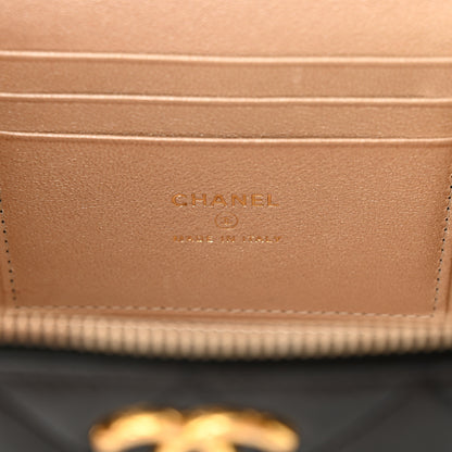 Chanel Lambskin Quilted Small CC Dynasty Vanity Case With Chain Black 6 of 11