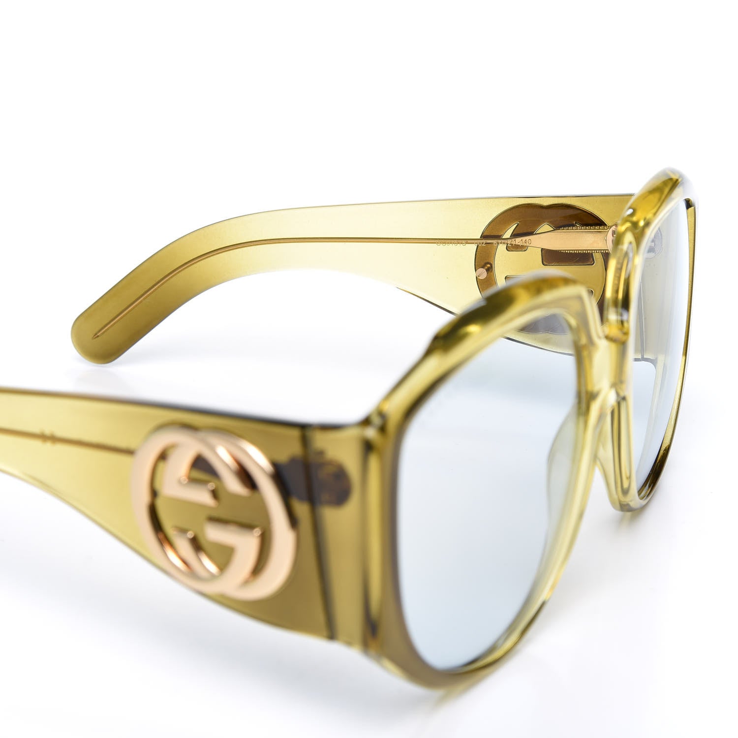 Gucci Acetate Oversized Interlocking G Sunglasses GG0151S Yellow 5 of 8