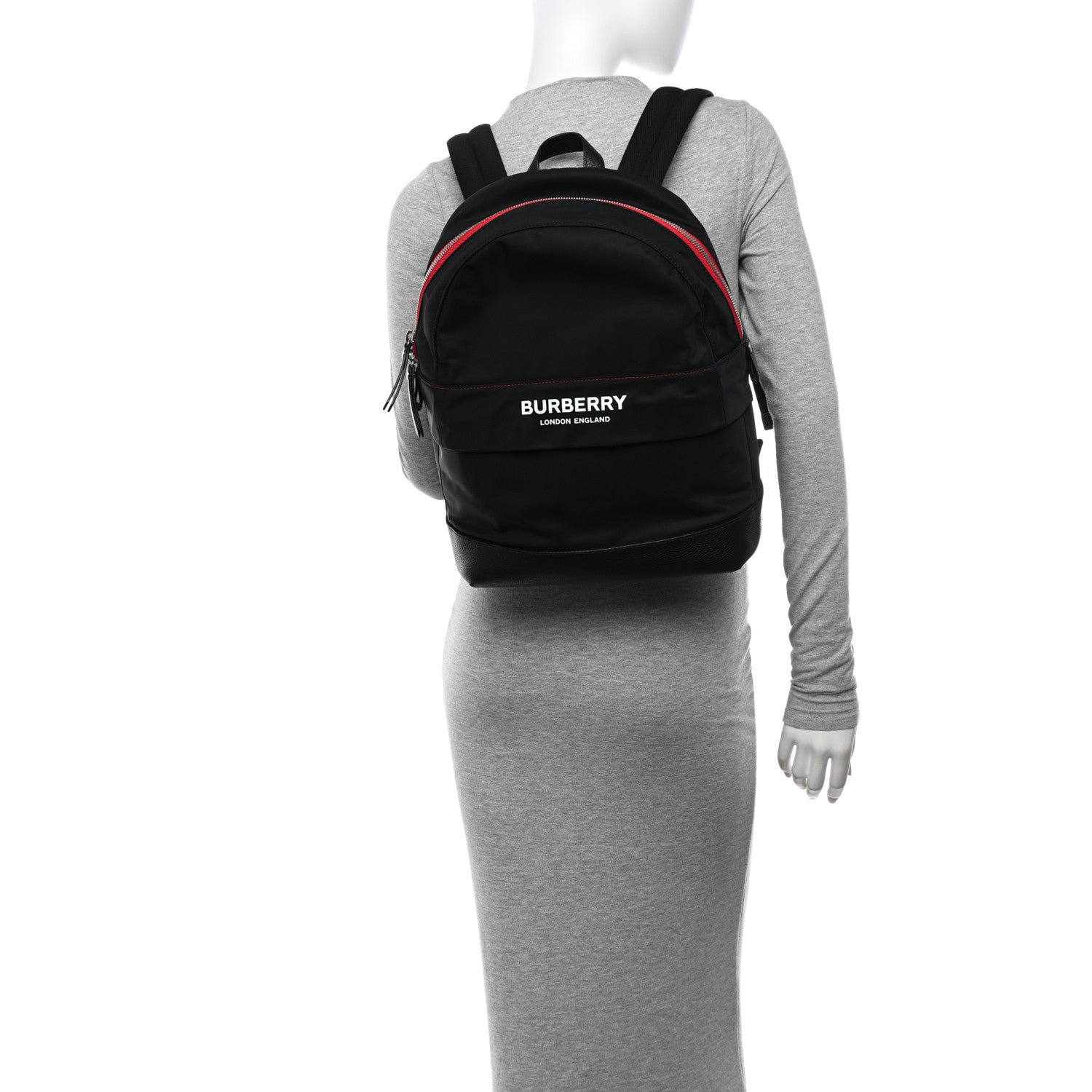 Burberry Nylon Medium Logo Backpack Black 2 of 13