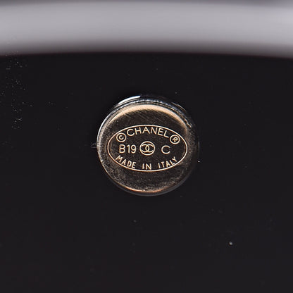 Chanel Resin Crystal Pearl Lambskin CC Cuff Black 5 of 6