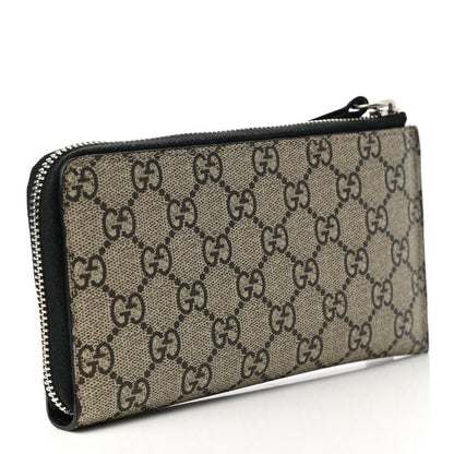 Gucci GG Supreme Monogram Kingsnake Zip Around Wallet Beige 2 of 6