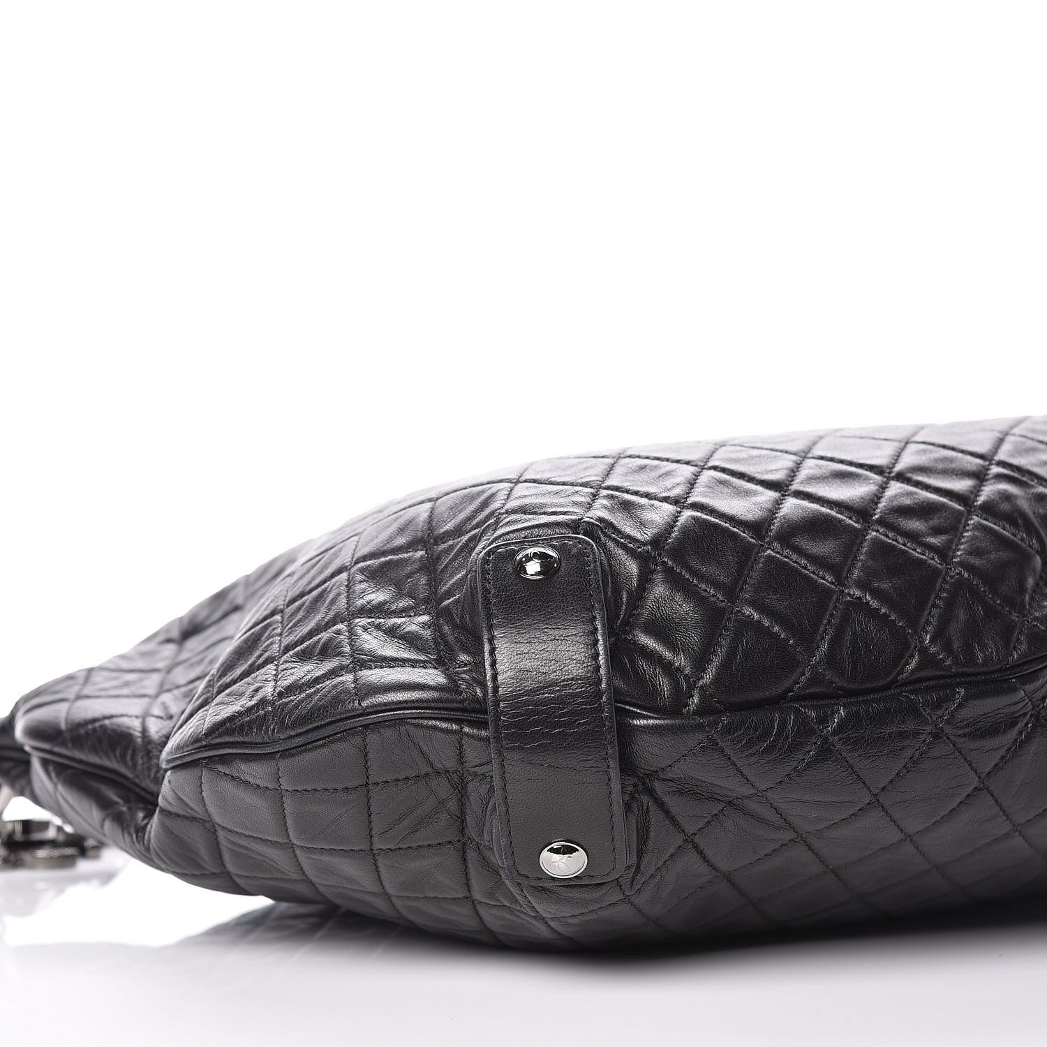 Chanel Lambskin Large Chain Mail Hobo Black 8 of 9