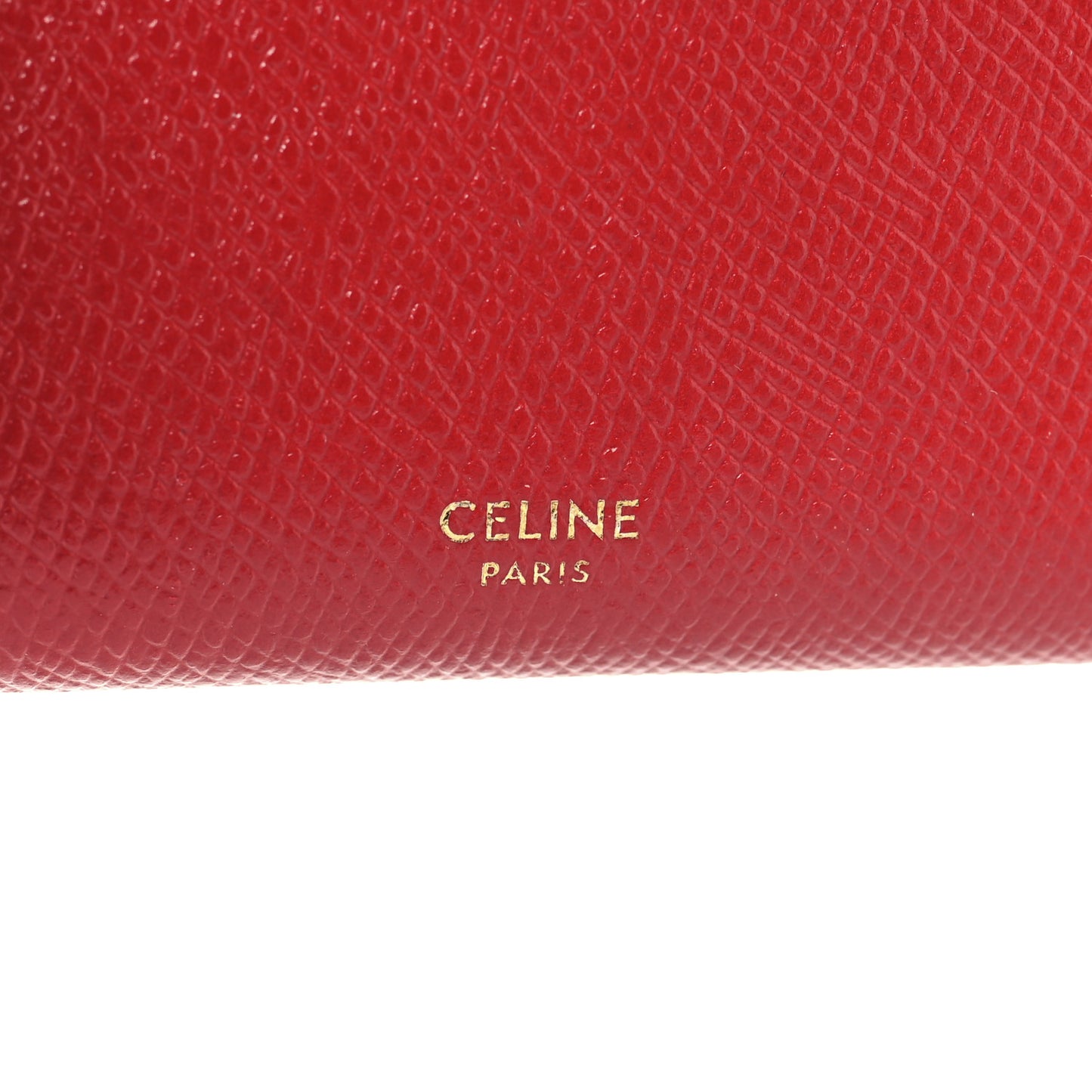 Grained Calfskin Large Flap Wallet Red