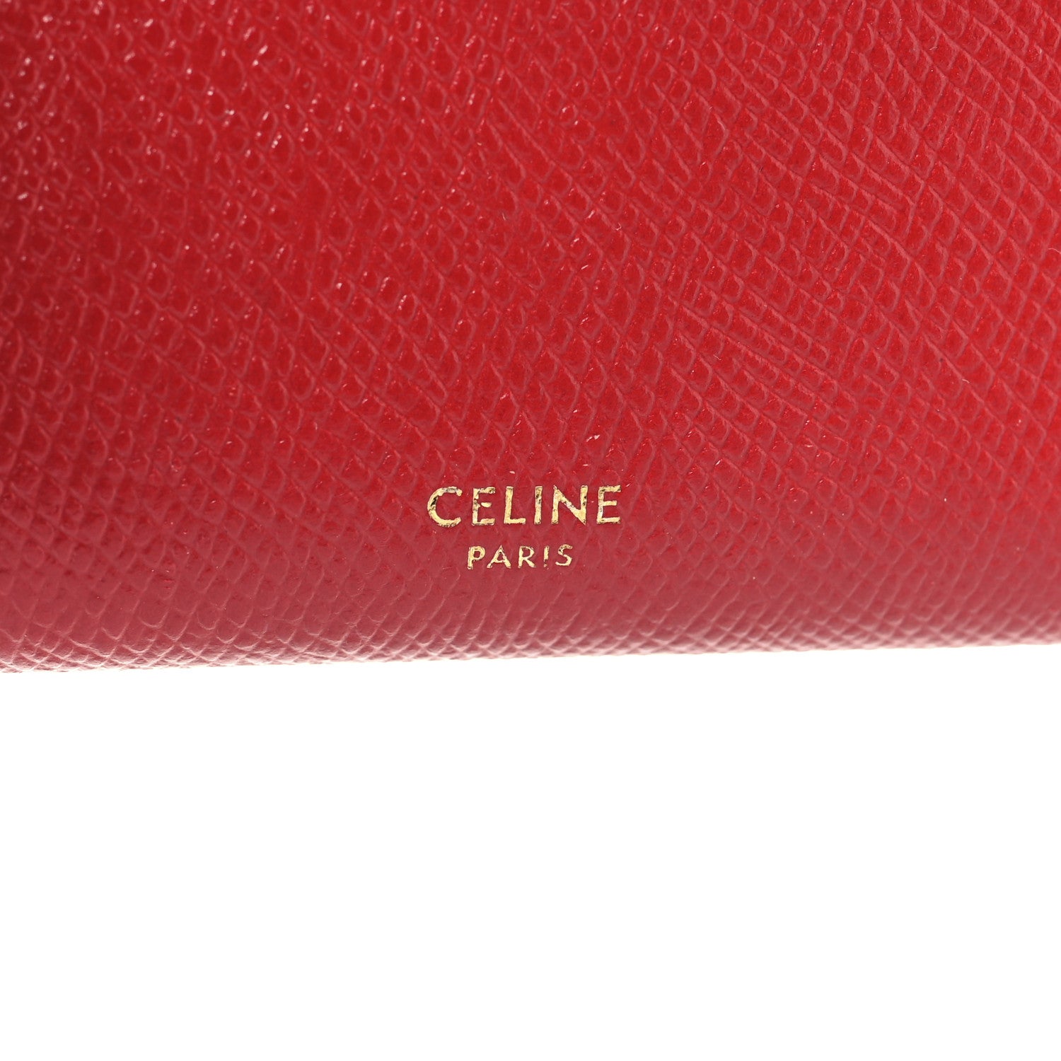 Celine Grained Calfskin Large Flap Wallet Red 6 of 8
