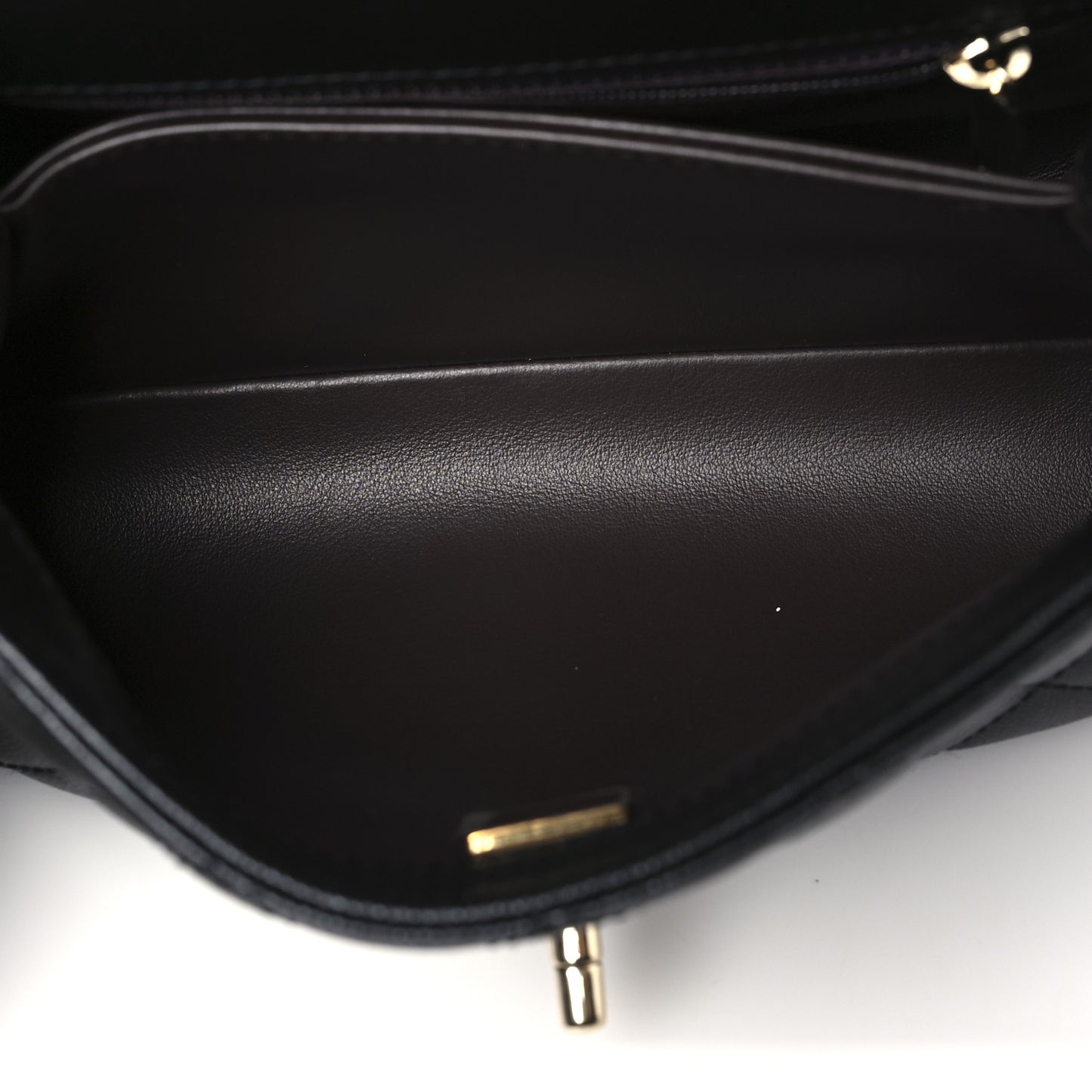 Caviar Quilted Mini Coco Handle Flap Black