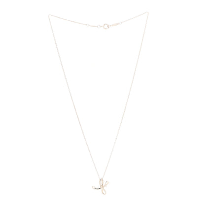 Tiffany Sterling Silver Elsa Peretti Letter H Pendant Necklace 3 of 5