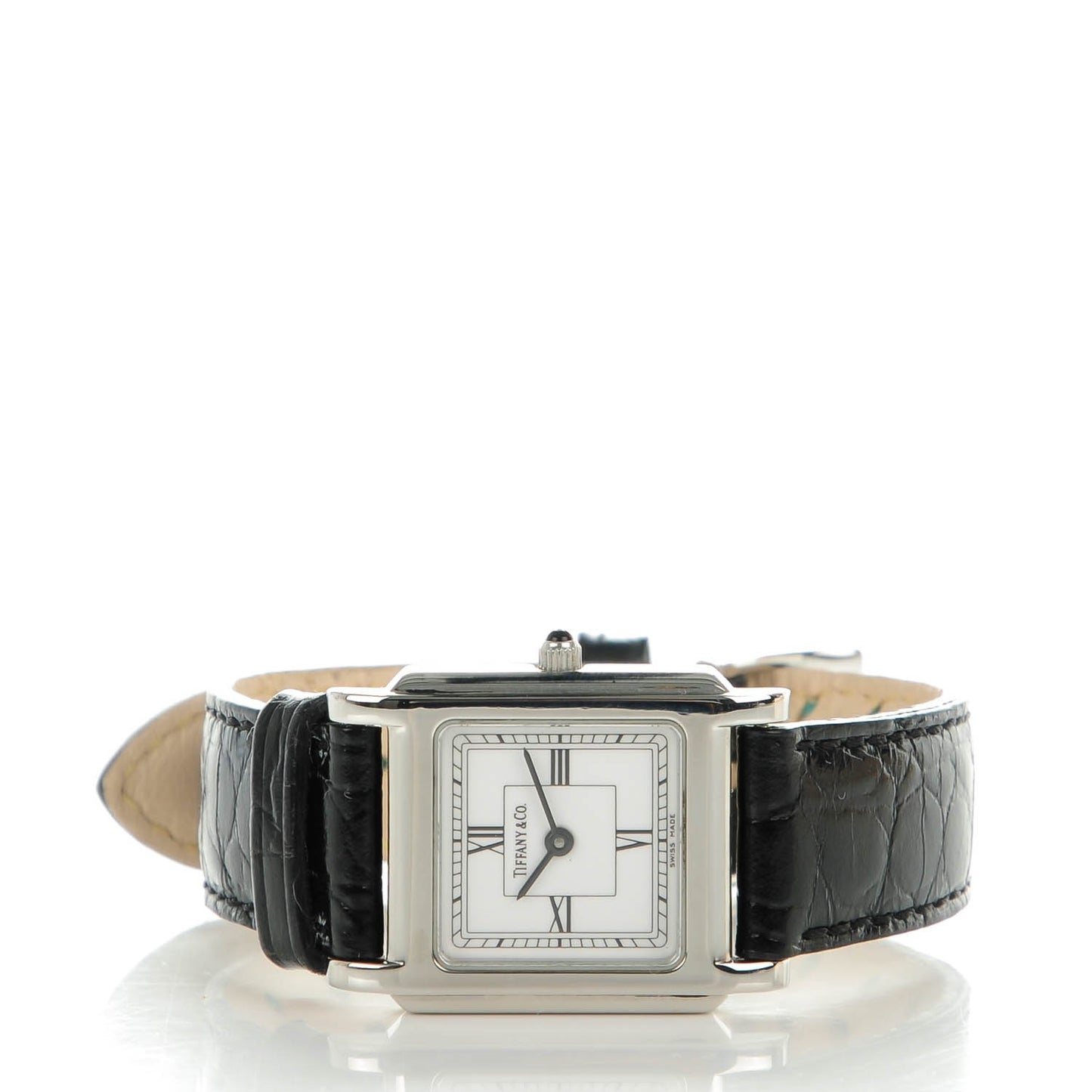 Stainless Steel Alligator 24mm Atlas Square Quartz Watch