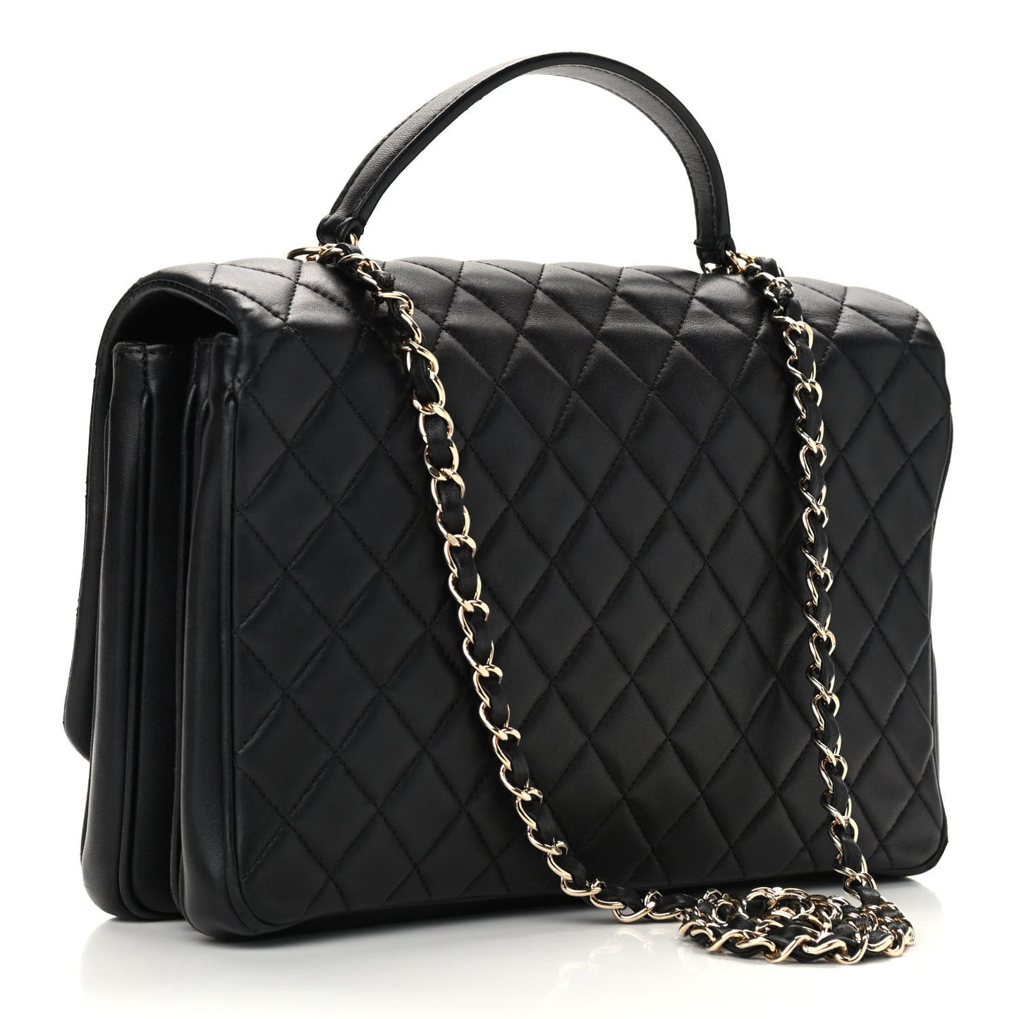 Lambskin Quilted Medium Citizen Chic Flap Black