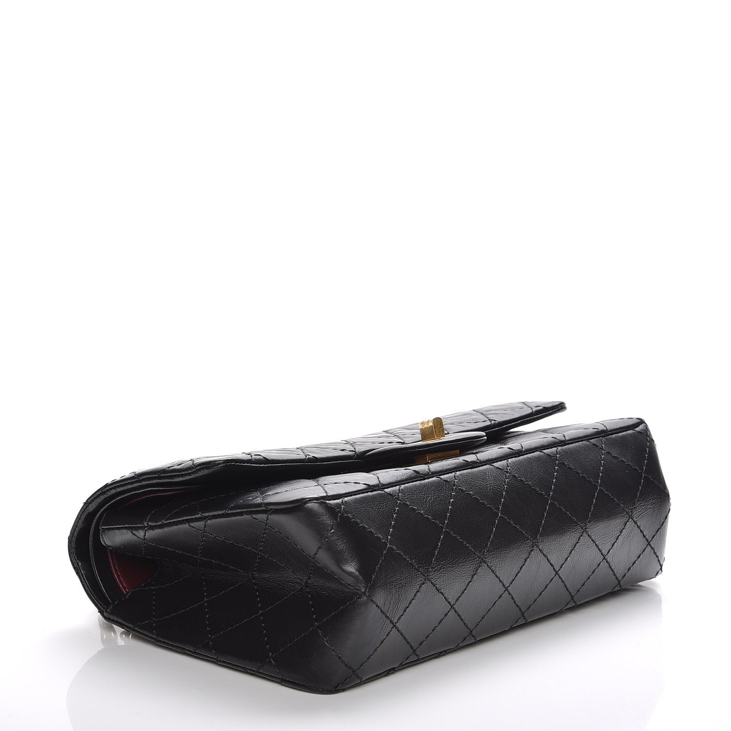 Aged Calfskin Quilted 2.55 Reissue 225 Flap Black