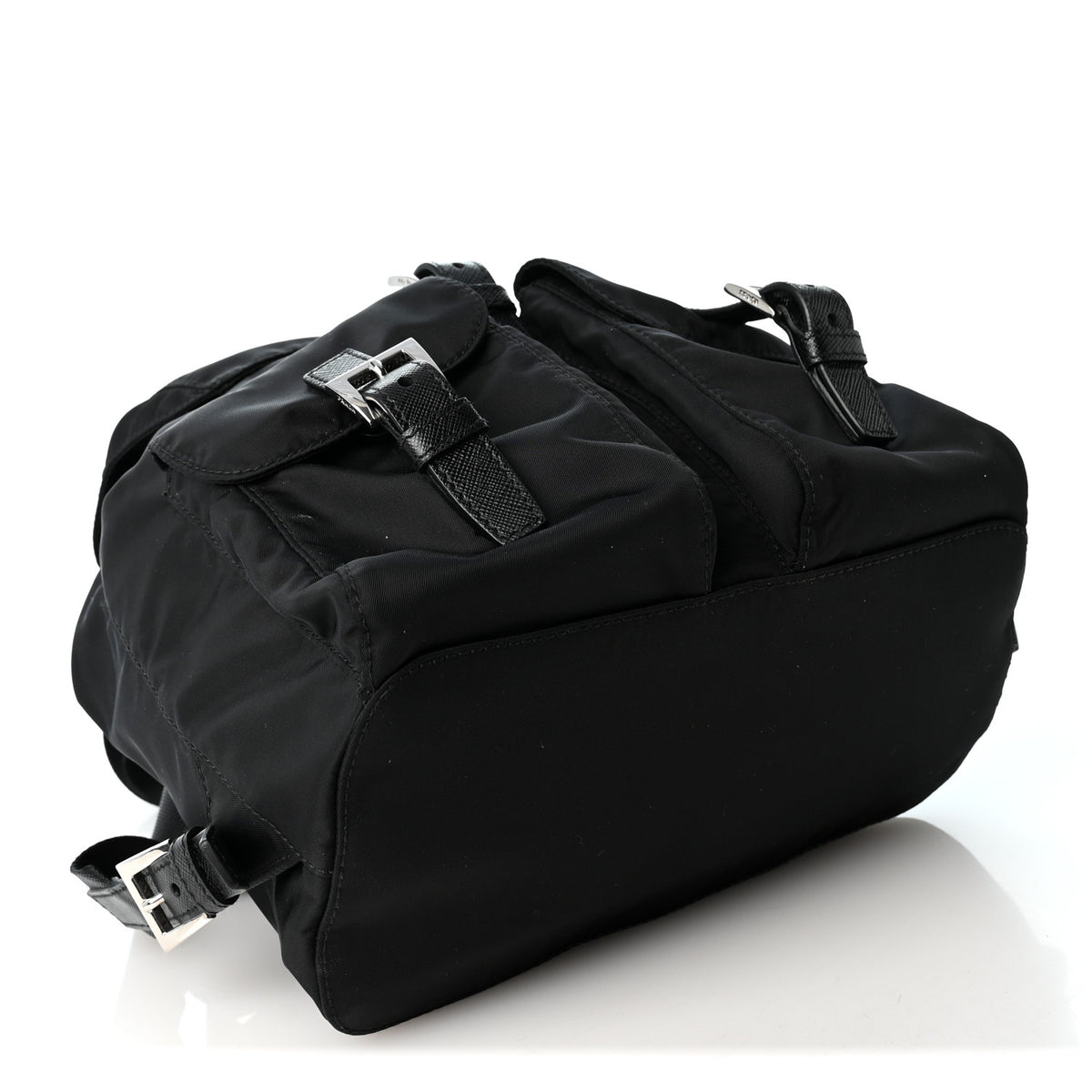 Prada Re-Nylon Vela Saffiano Small Backpack Black 3 of 9