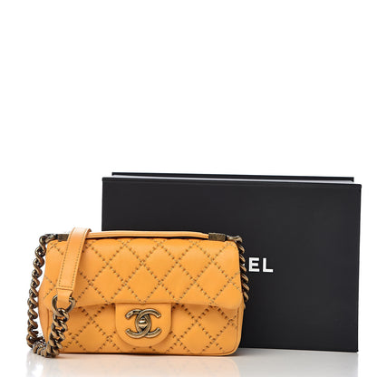 Chanel Calfskin Quilted Mini Urban Day Flap Yellow 11 of 11