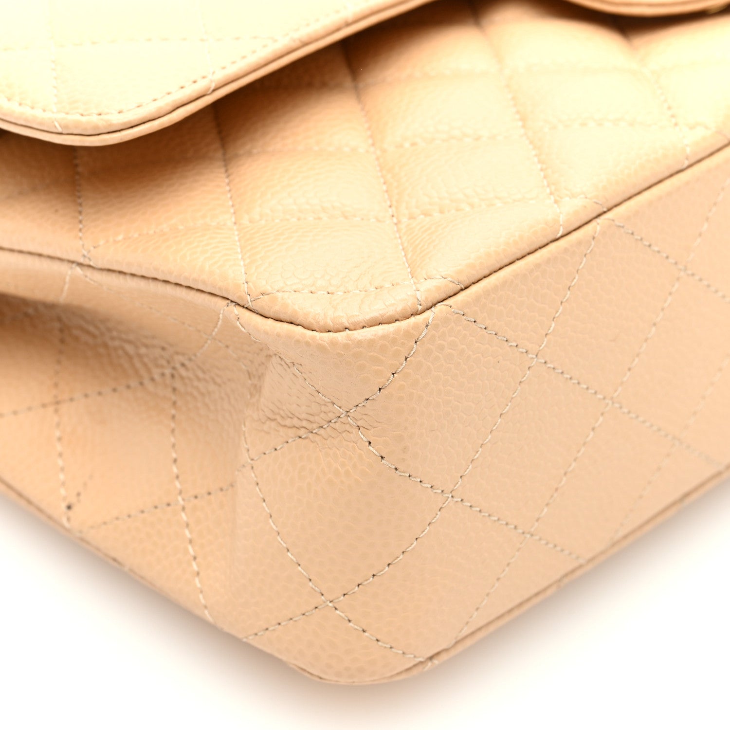 Chanel Caviar Quilted Medium Double Flap Beige 9 of 11