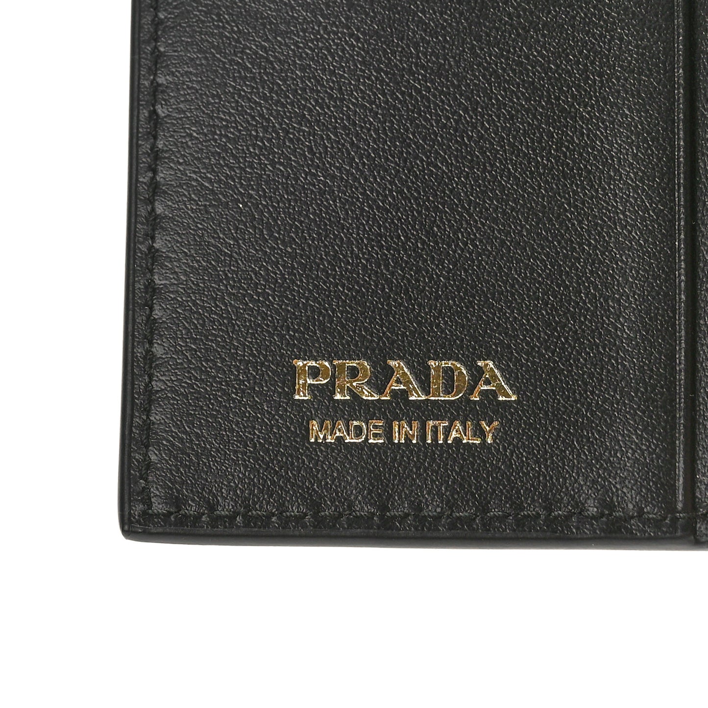 Saffiano Small Triangle Bi-Fold Tab Wallet Black