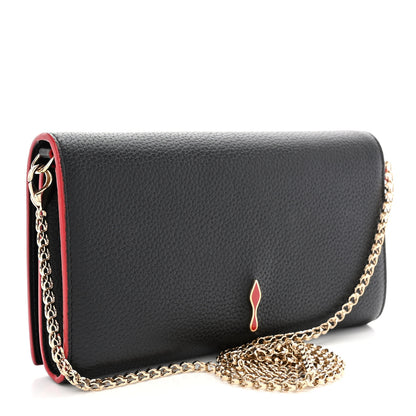 Christian Louboutin Calfskin Boudoir Chain Wallet Black 3 of 12