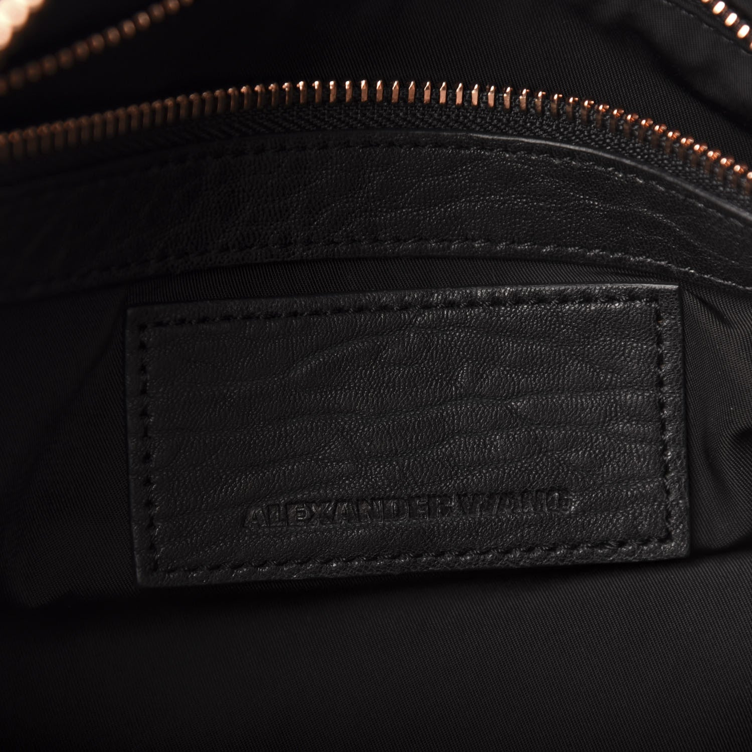 Alexander Wang Pebbled Lambskin Rocco Black Rose Gold Hardware 7 of 10