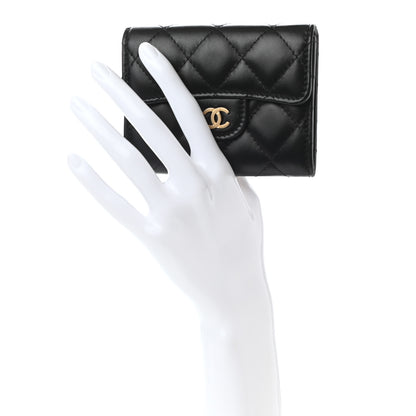 Chanel Lambskin Quilted Flap Card Holder Black 2 of 8