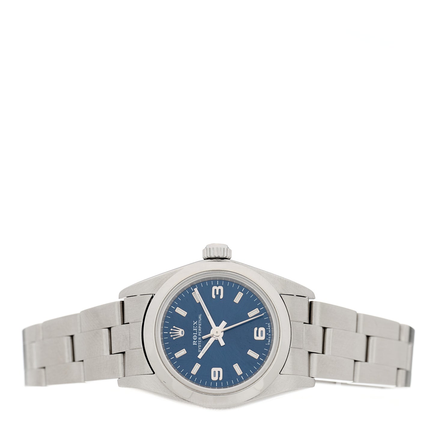Stainless Steel 24mm Oyster Perpetual Watch Blue 76080