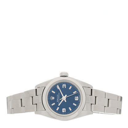 Rolex Stainless Steel 24mm Oyster Perpetual Watch Blue 76080 2 of 5