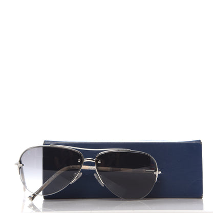 Louis Vuitton Damier Azur Petite Viola Pilote Aviator Sunglasses Z0570U 7 of 7