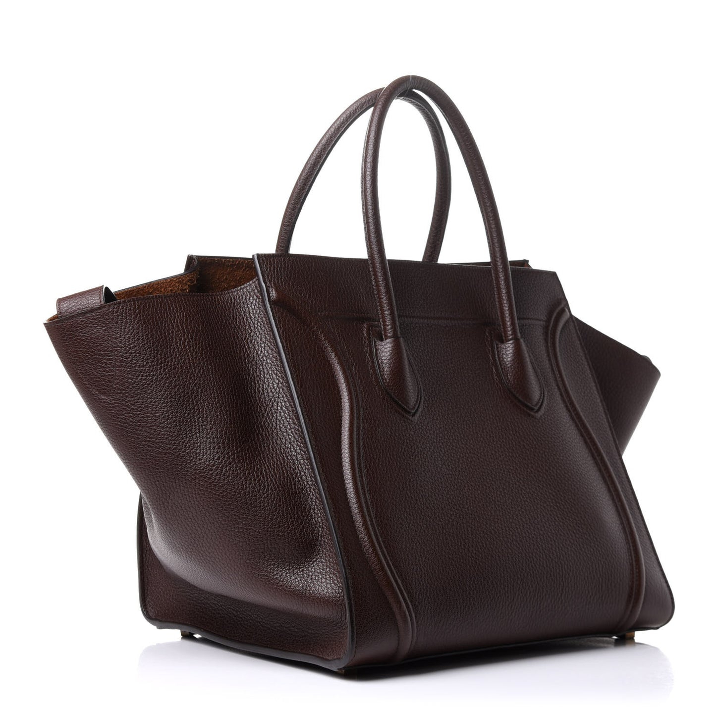 Grained Calfskin Medium Phantom Luggage Brown