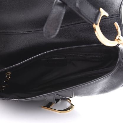 Christian Dior Calfskin Saddle Bag Black 5 of 10