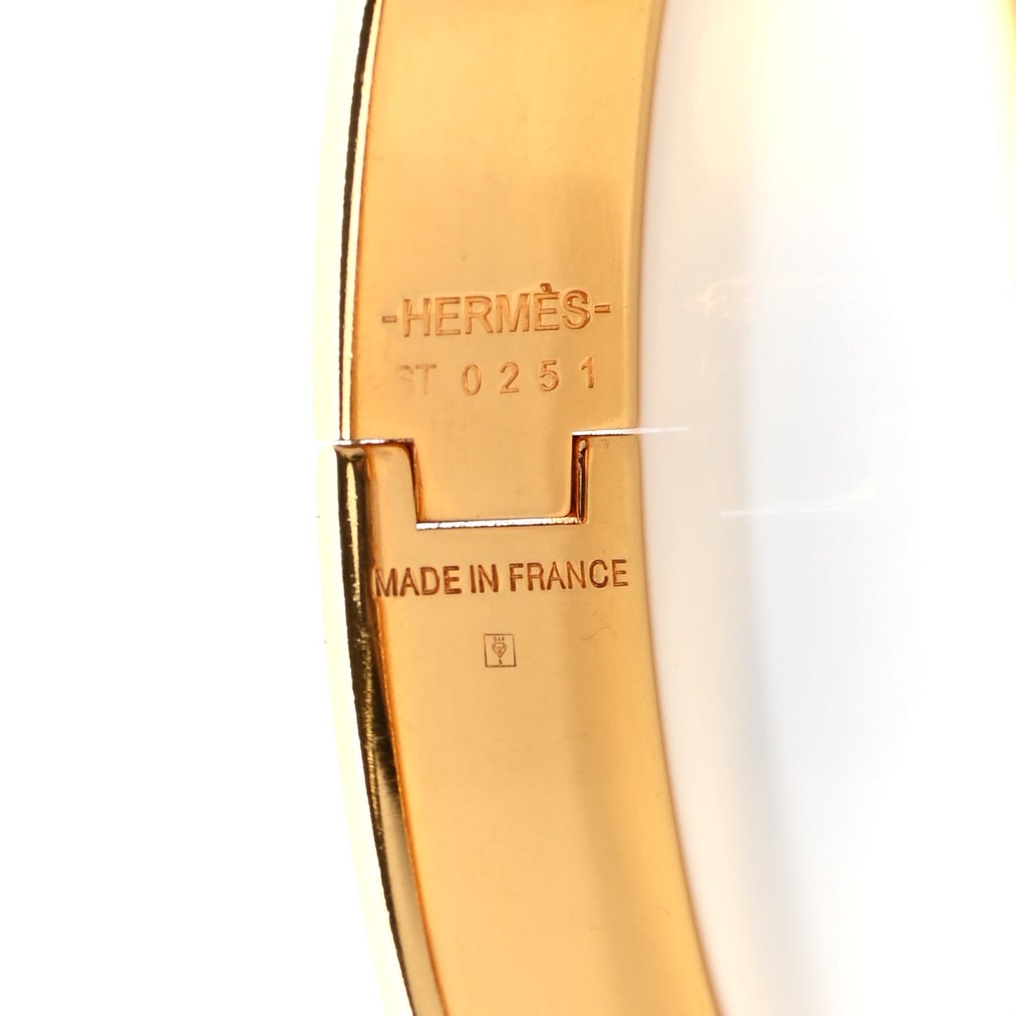 Enamel Narrow Clic Clac H Bracelet GM Marron Glace