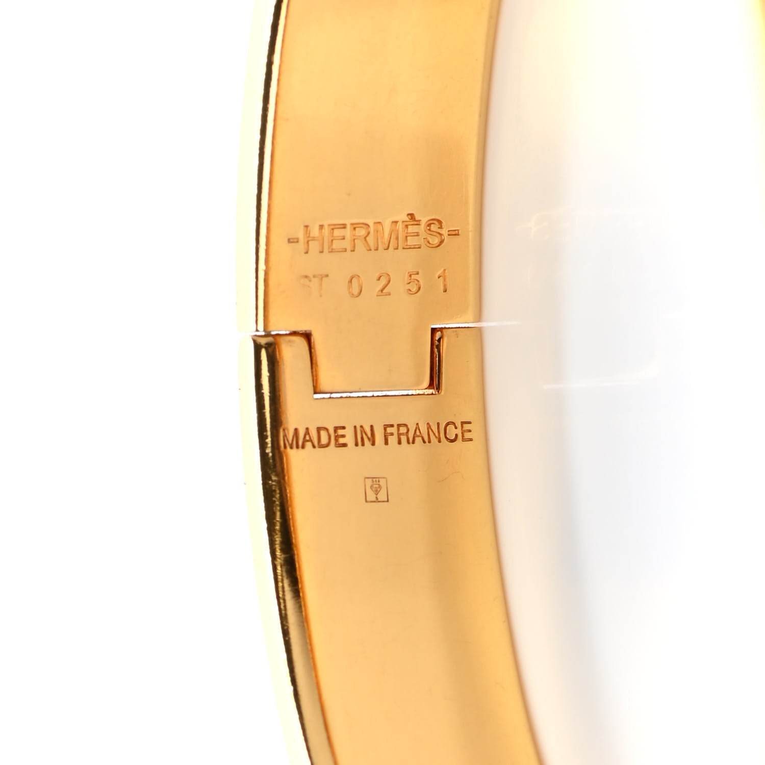 Hermes Enamel Narrow Clic Clac H Bracelet GM Marron Glace 4 of 4