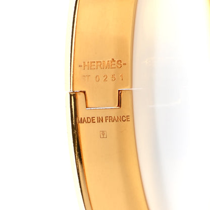 Hermes Enamel Narrow Clic Clac H Bracelet GM Marron Glace 4 of 4