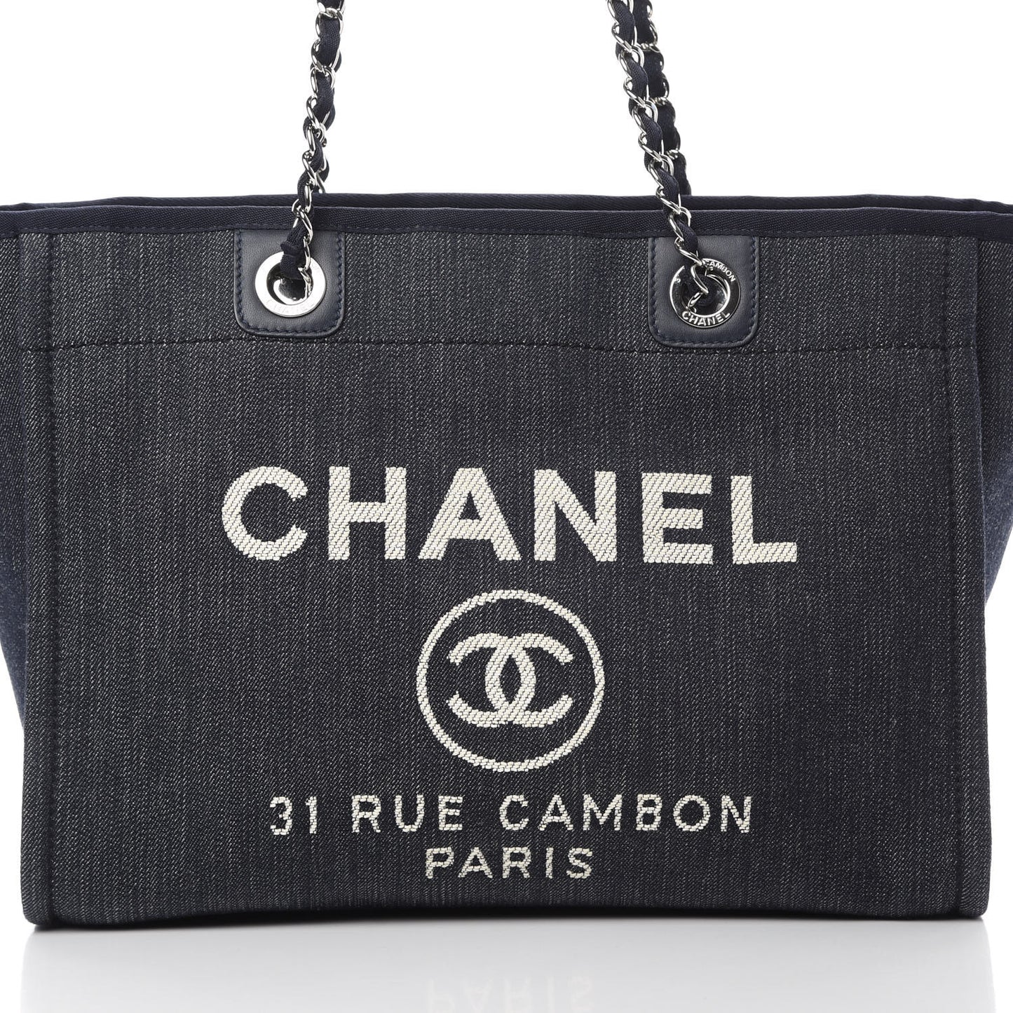 Denim Small Deauville Tote Dark Blue
