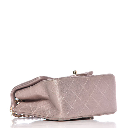 Chanel Metallic Goatskin Quilted Mini Square Flap Pink 4 of 10