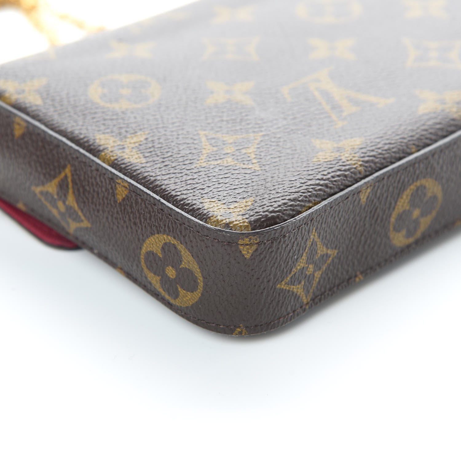Louis Vuitton Monogram Pochette Felicie Chain Wallet Fuchsia 14 of 18