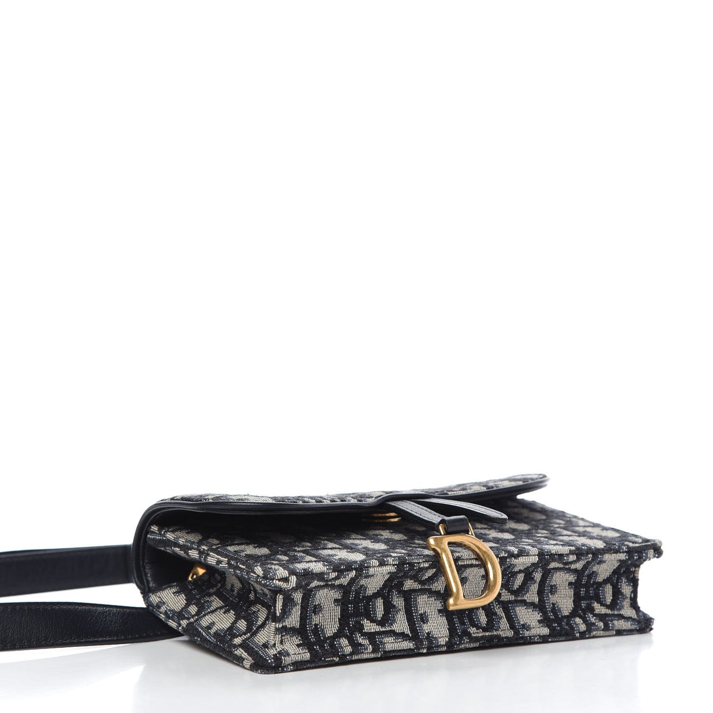 Oblique Saddle Belt Bag Blue
