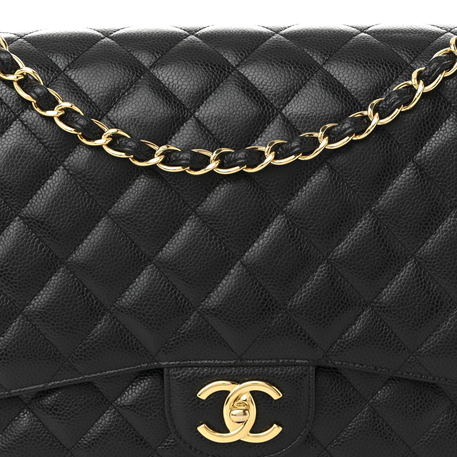Chanel Caviar Quilted Maxi Double Flap Black 8 of 11