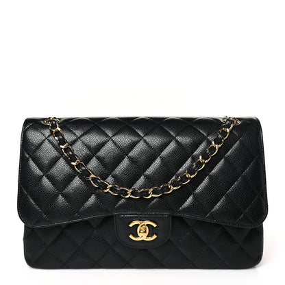 Chanel Caviar Quilted Jumbo Double Flap Black 1 of 9