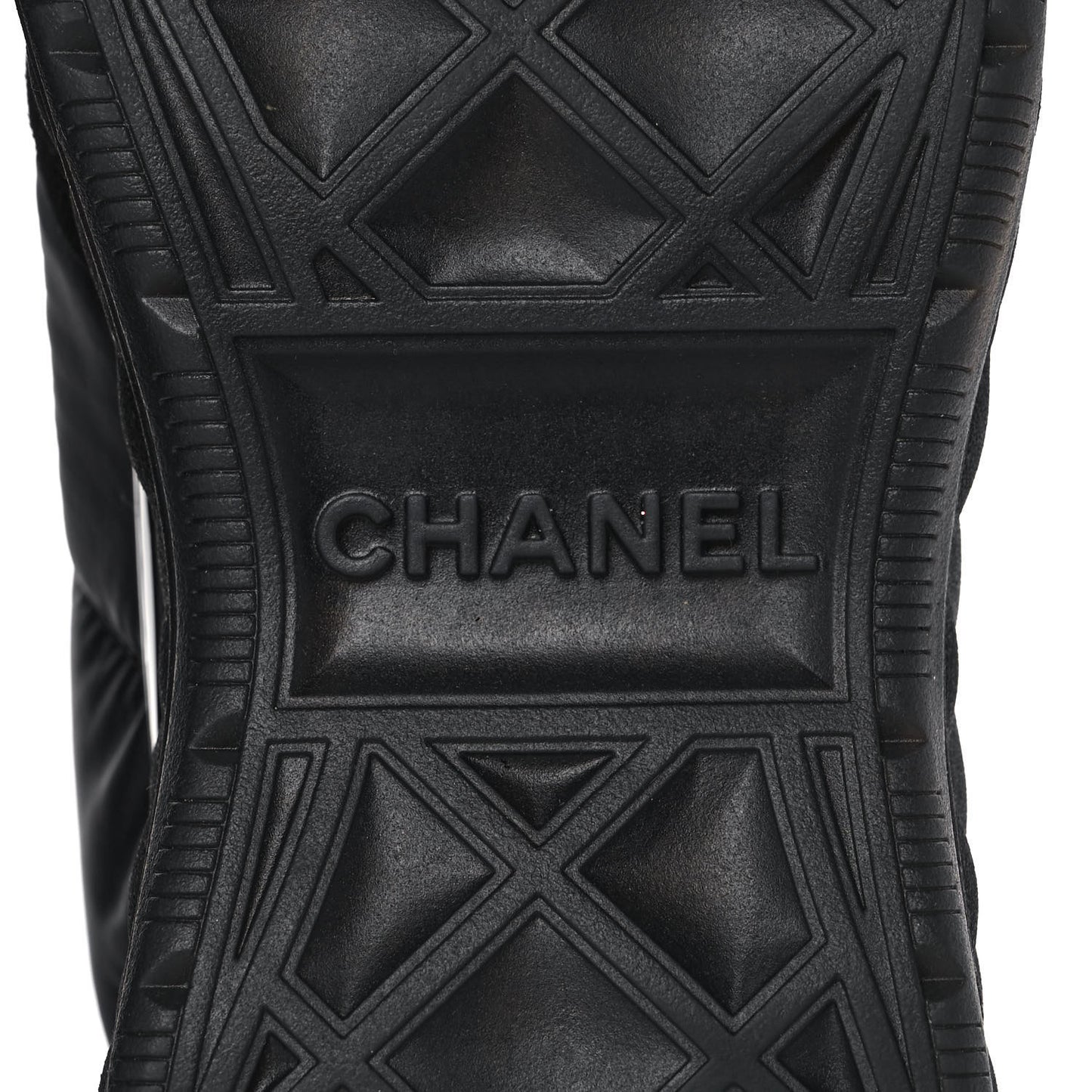 Nylon Suede Calfskin CC Sneakers 36 Black