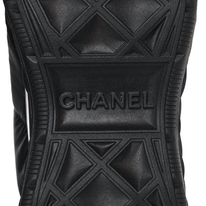 Chanel Nylon Suede Calfskin CC Sneakers 36 Black 6 of 9