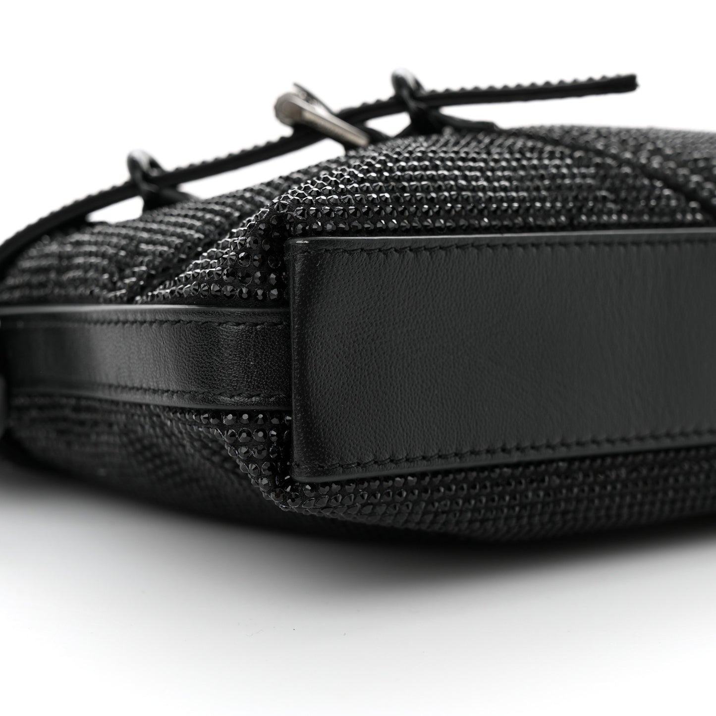 Satin Strass Mini Voyou Boyfriend Party Bag Black