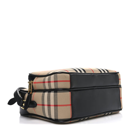 Burberry Calfskin Vintage Check Medium Camera Bag Archive Beige 4 of 10