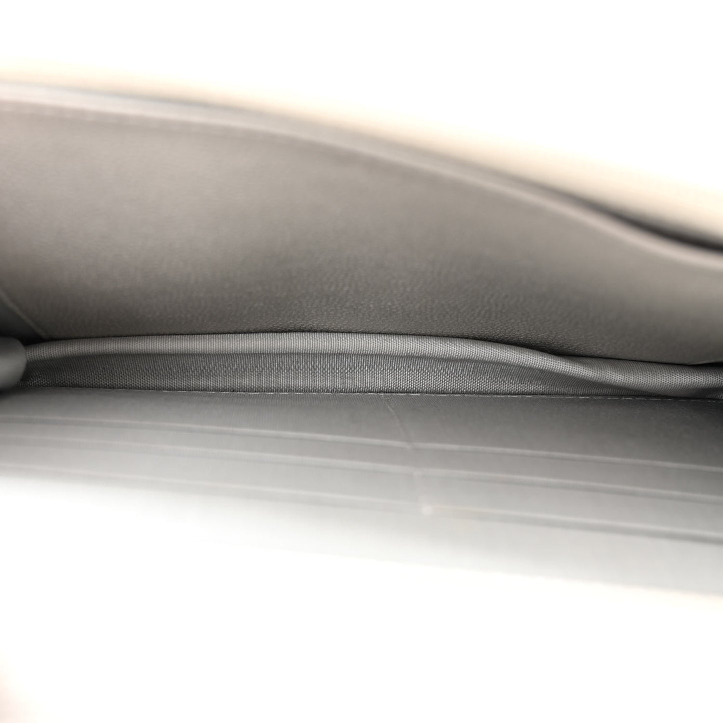 Metallic Caviar Quilted Boy Wallet On Chain WOC Silver