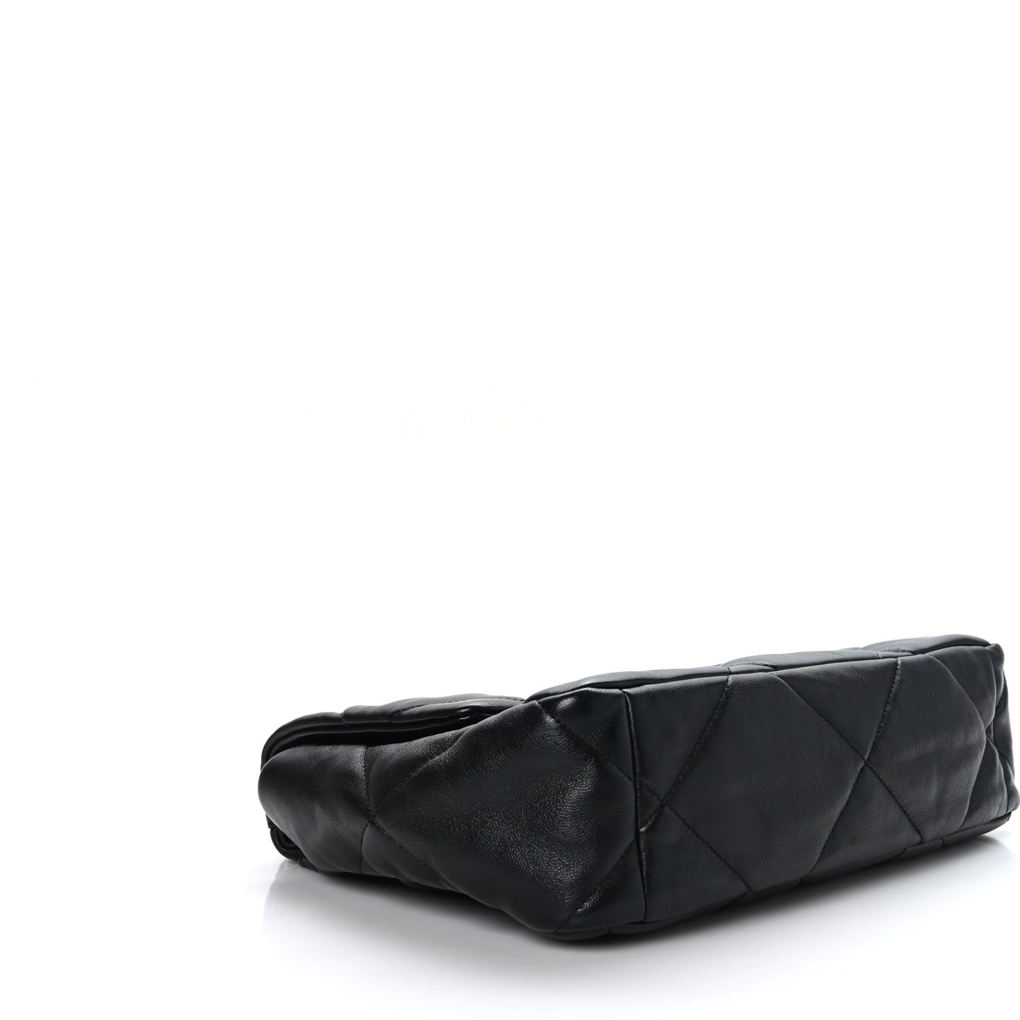 Goatskin Quilted Large Chanel 19 Flap Black