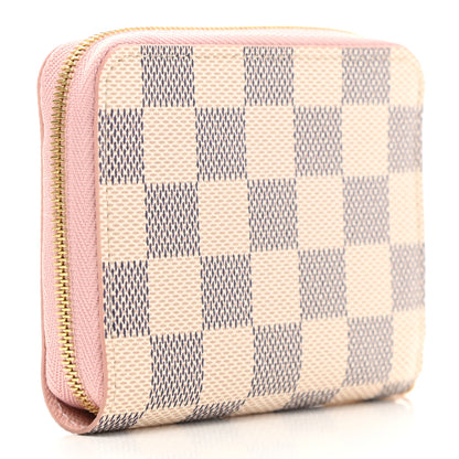Louis Vuitton Damier Azur Zippy Coin Purse Rose Ballerine 3 of 7
